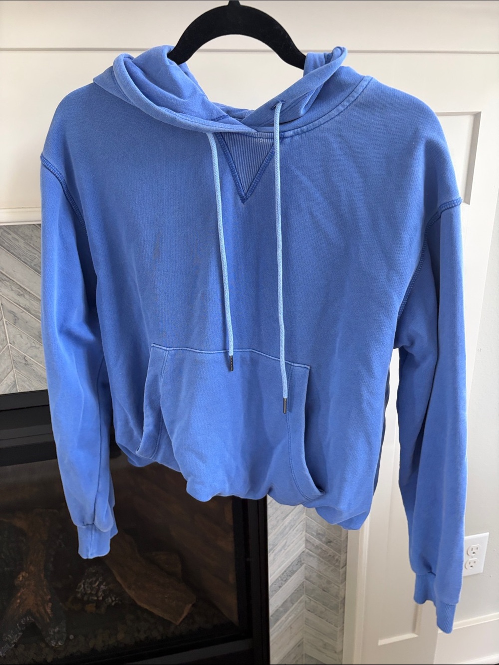 Evereve | Hayden Blue Bubble Hem Sweatshirt Size S